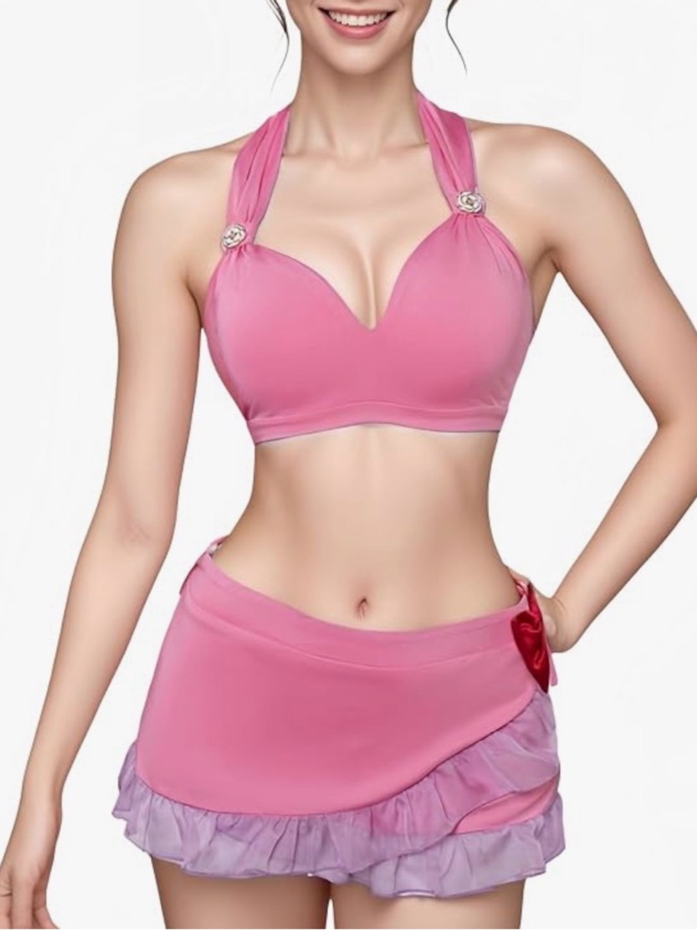 NWT 💕 Final Fantasy VII Aerith Gainsborough Halloween Cosplay Set - Small